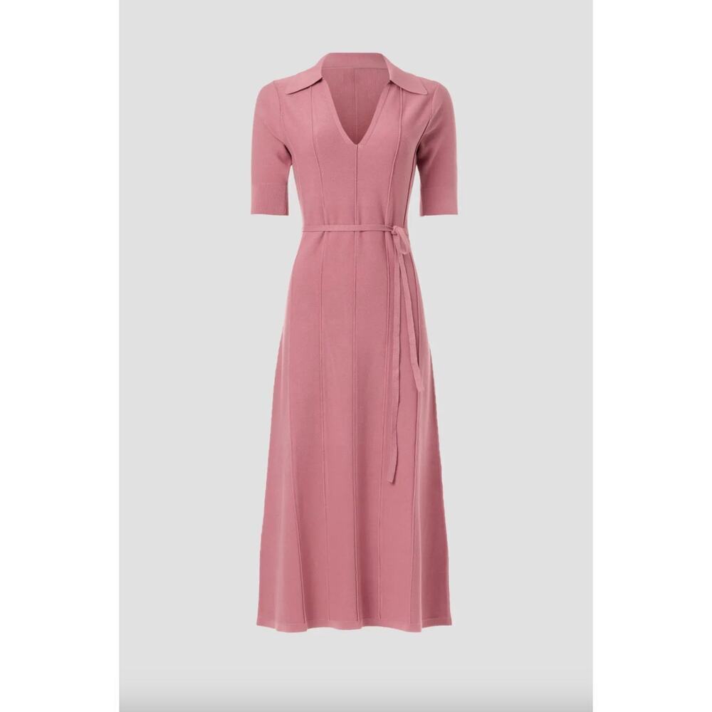 Adam Lippes Pink Knit Collar Dress Sz XS - Picture 5 of 10